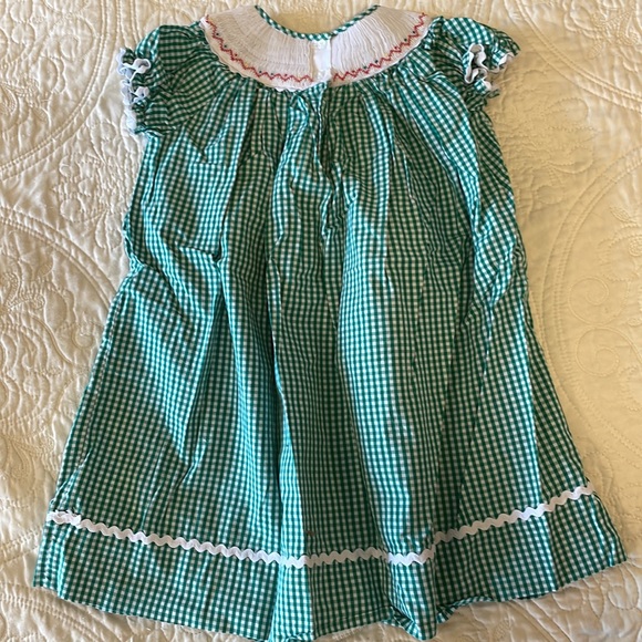 Embroidered Boutique Christmas Dress- 4T - Picture 4 of 4